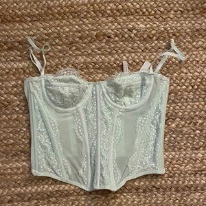 Modern Love Corset - UO in Sky Blue